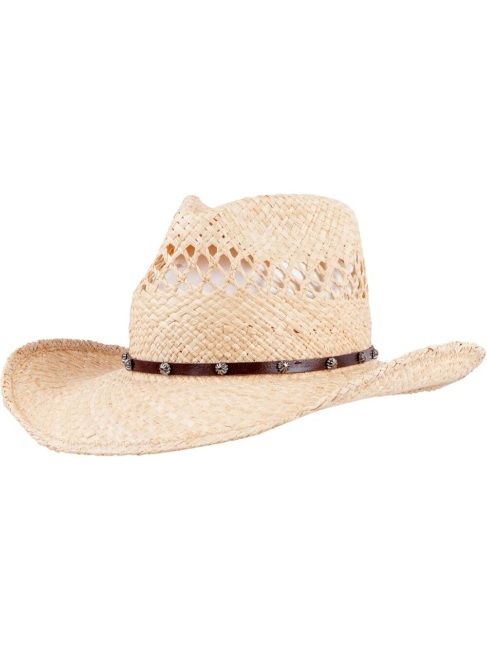 Unisex Beige Tan Straw Rancher Wide Brim Imported Cowboy Western Cowgirl Hats